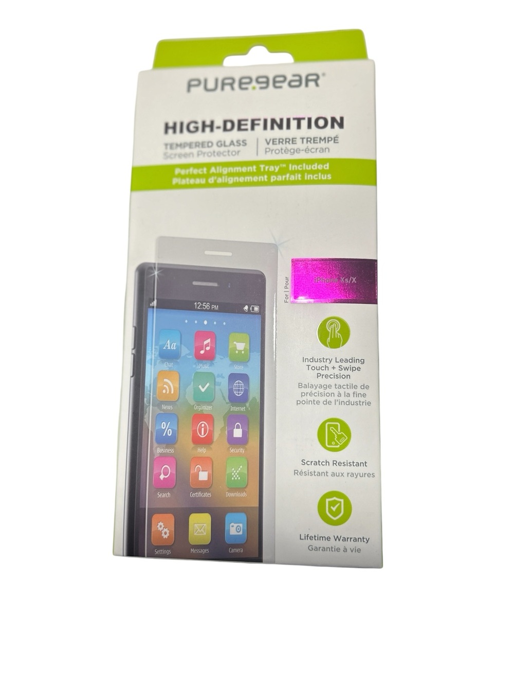 BNIB PureGear HD Tempered Glass Screen Protector for iPhone Xs / X